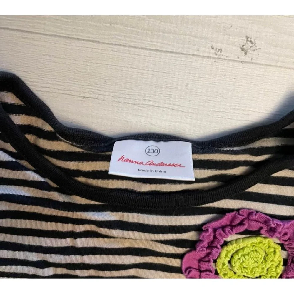 Hanna Andersson girls striped dress 130/8‎